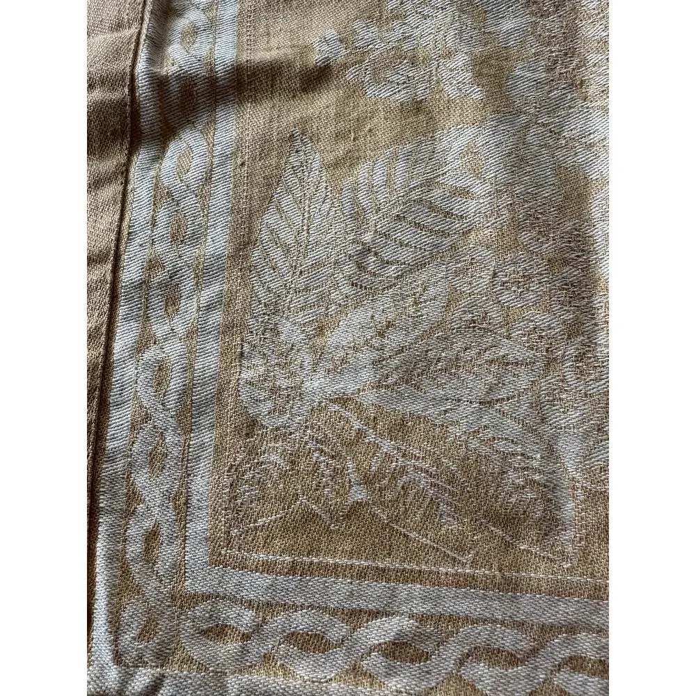 Williams Sonoma set of 4 Cornucopia Jacquard placemats linen cotton reversible